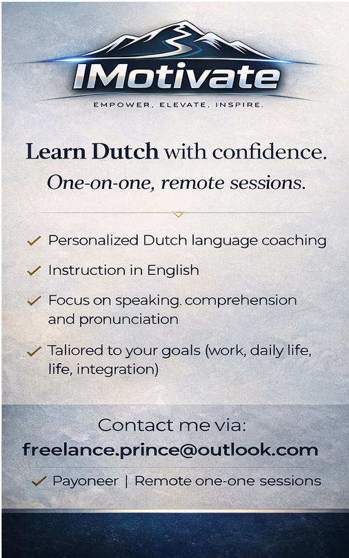 Dutch One-on-One Training – For English Speakers (Remote)